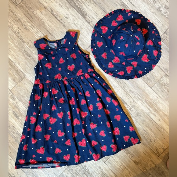 MuMu CoCo Watermelon Dress With Matching Sun Hat - Picture 11 of 12